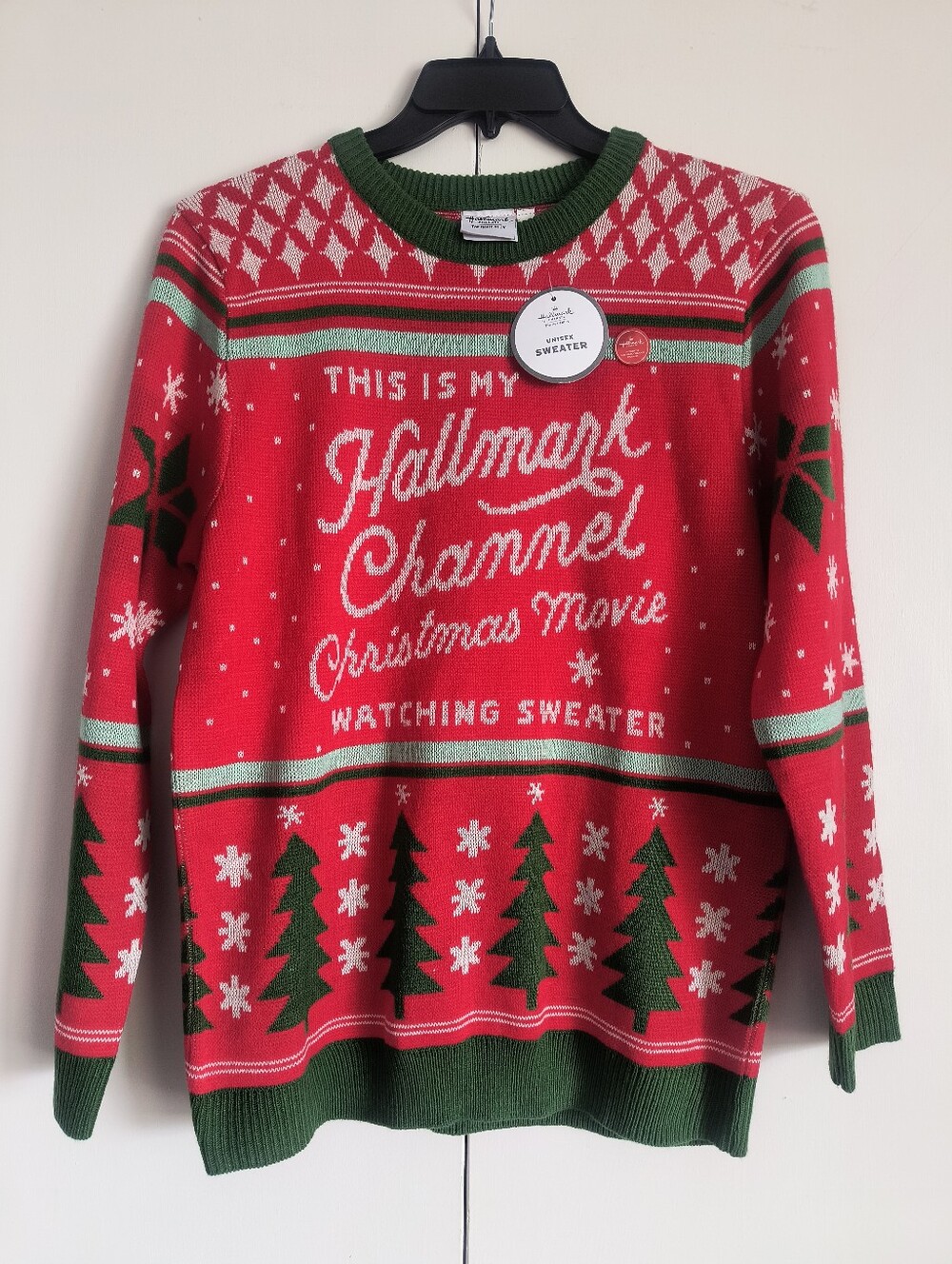 Hallmark Christmas Movie Watching Sweater Unisex Medium New NWT